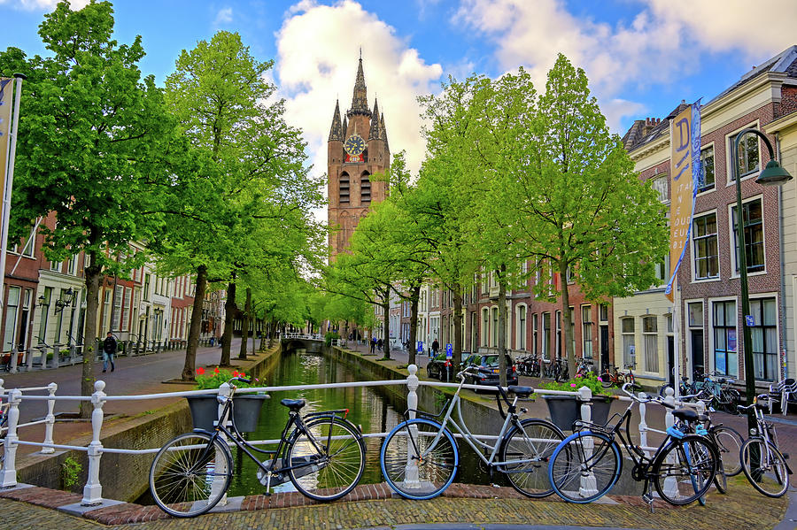 Canal in Delft, Netherlands Photograph by James Byard - Pixels