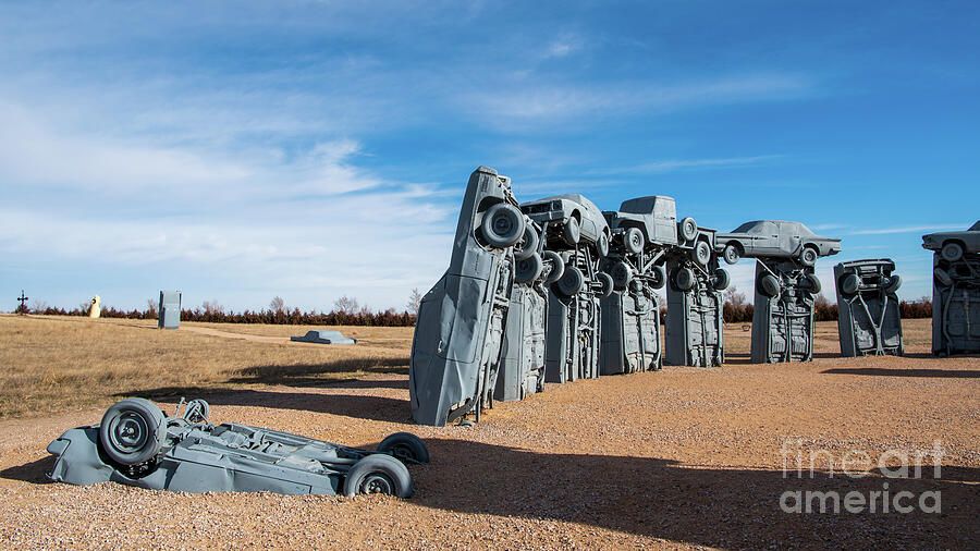 Carhenge #18, a replica of Stonehenge near Alliance in Western Nebraska ...