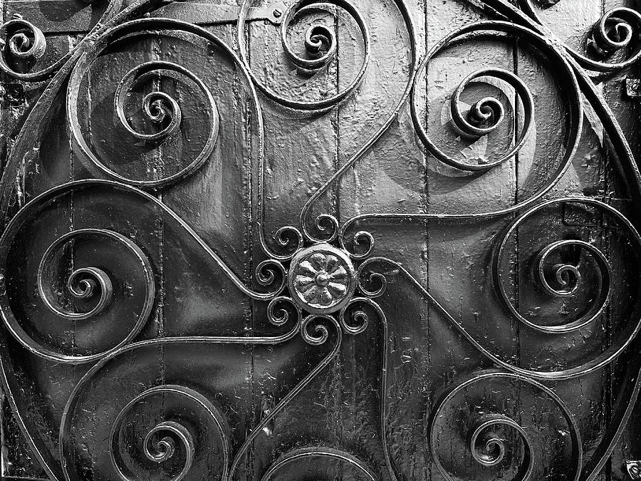 Charleston Wrought Iron Garden Gate in Detail, South Carolina #8 Photograph by Dawna Moore Photography