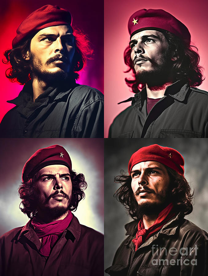 Che  Guevara  Surreal  Cinematic  Minimalistic  Shot  By Asar Studios Painting