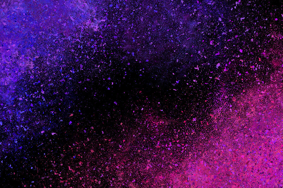 Colourful abstract powder explosion on a black background #8 Photograph by Christopherhall