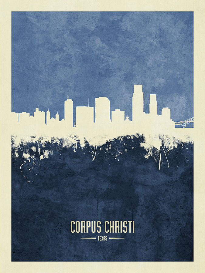 Corpus Christi Texas Skyline #8 Digital Art by Michael Tompsett
