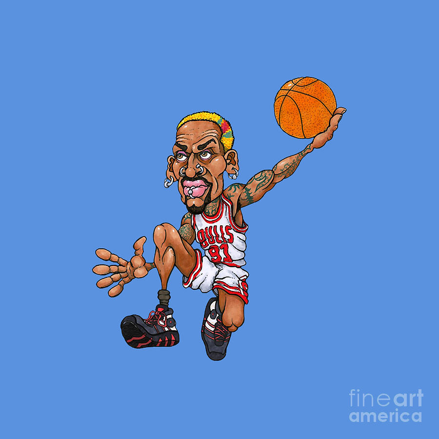 Dennis Rodman Fleece Blankets for Sale - Fine Art America