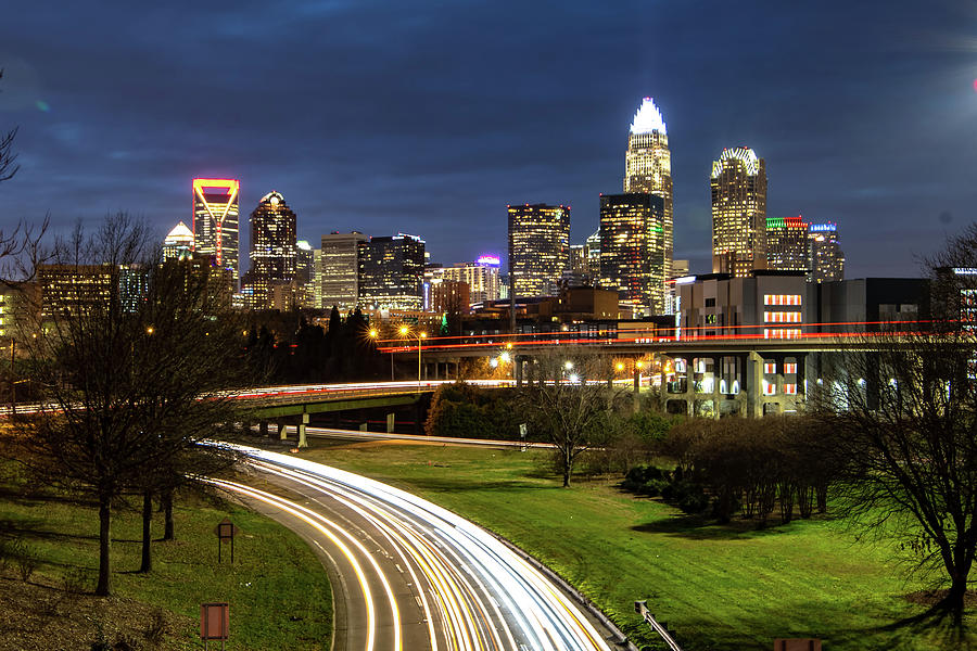 Downtown of Charlotte North Carolina skyline  #8 Photograph by Alex Grichenko