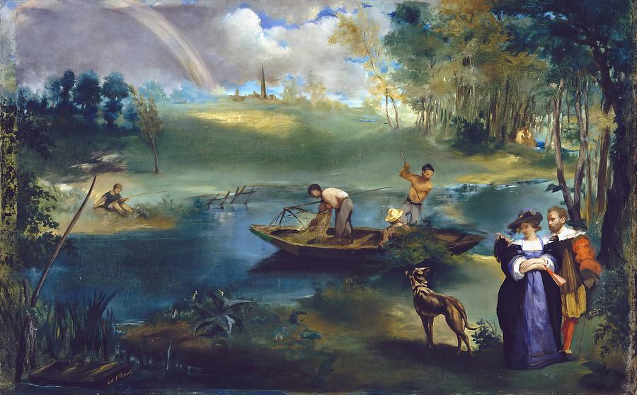 Edouard Manet Painting - Fishing  #8 by Edouard Manet