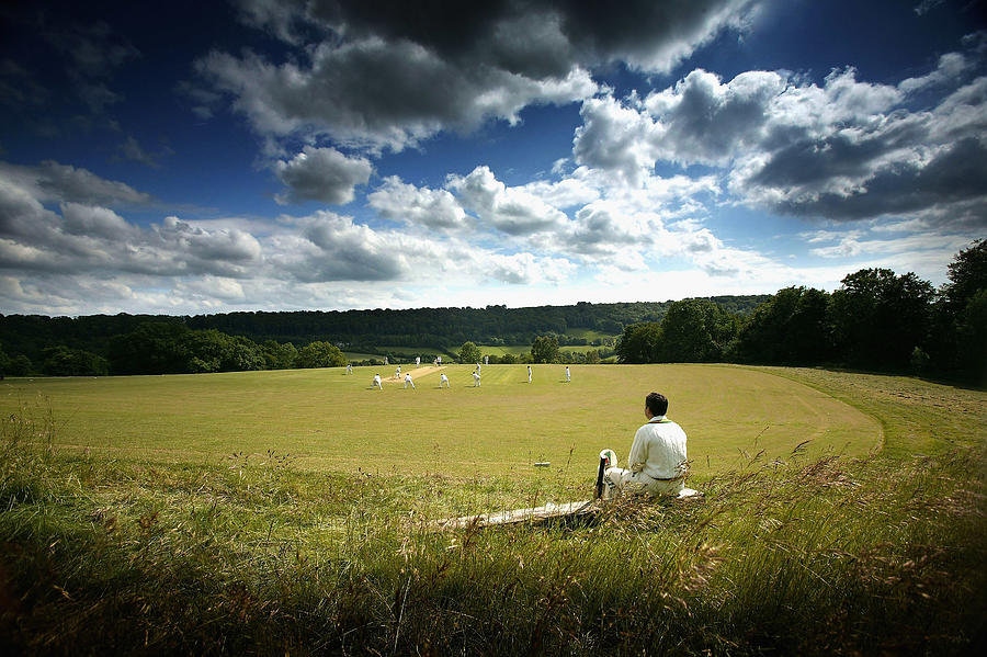 From The Boundarys Edge - Village Cricket Photograph by Laurence Griffiths