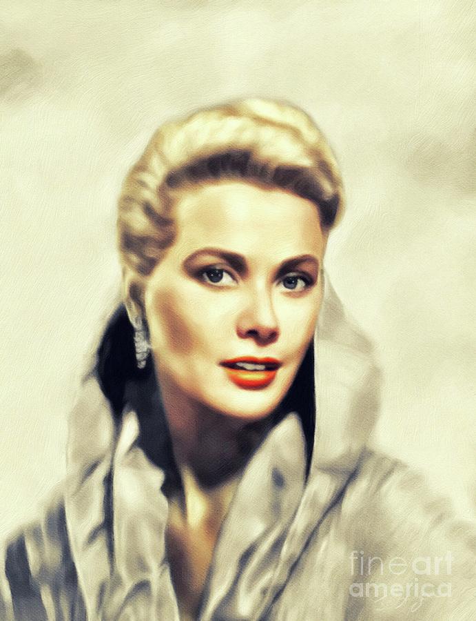 Grace Kelly, Vintage Actress Painting