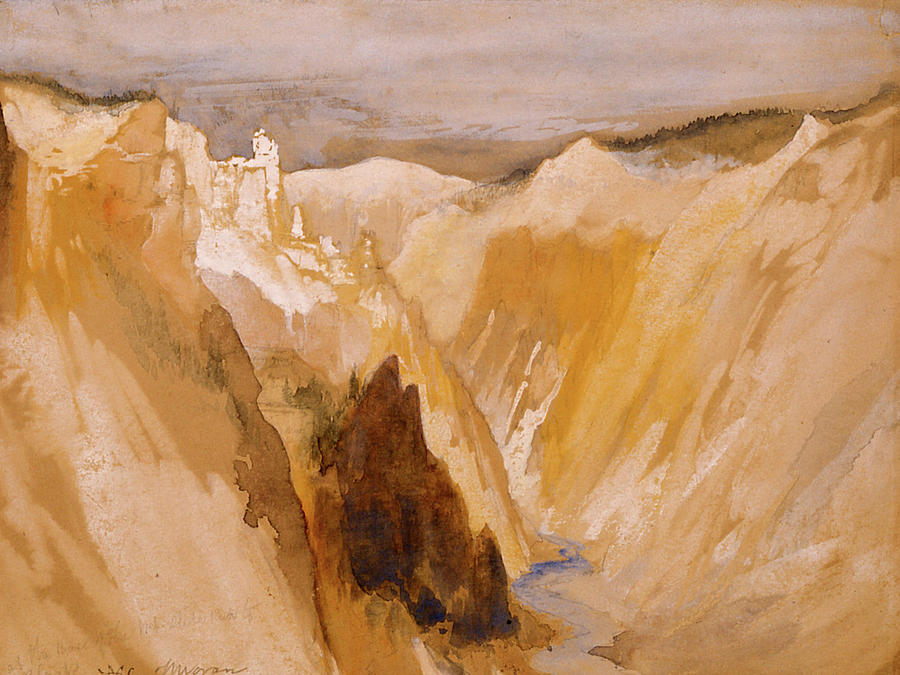 Grand Canyon Of The Yellowstone Painting By Thomas Moran - Fine Art America