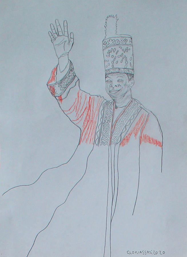 His Royal Highness Kabaka Ssabasajja Ronald Edward Frederick Kimera Muwenda Mutebi II #8 Painting by Gloria Ssali