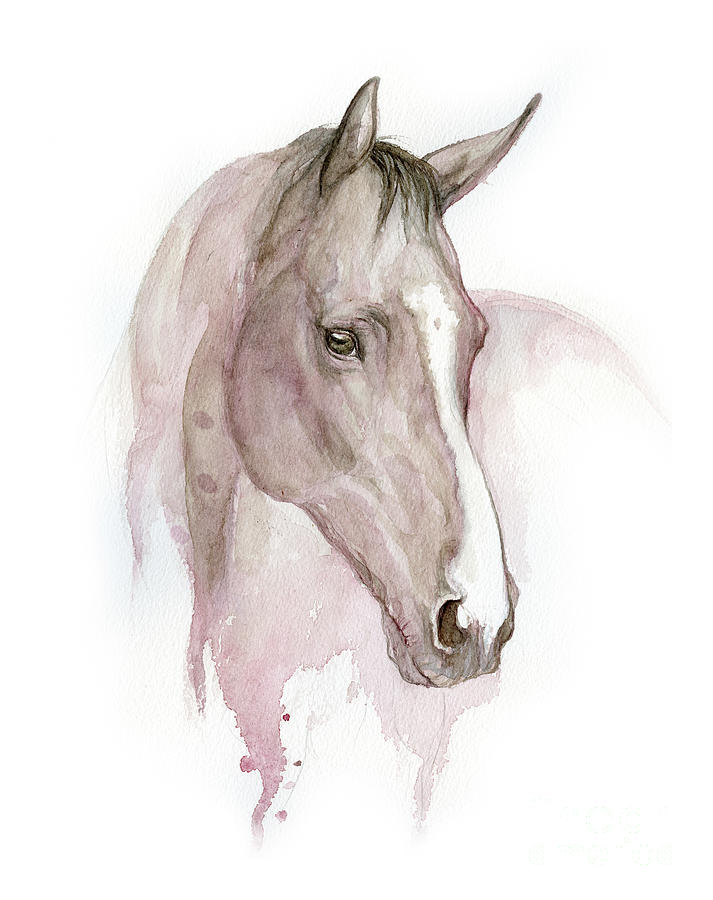 Horse head #8 Painting by Ang El