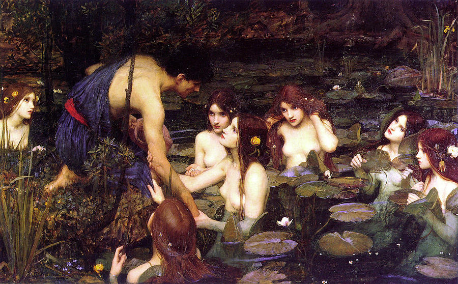 Hylas and the Nymphs #10 Painting by Lagra Art