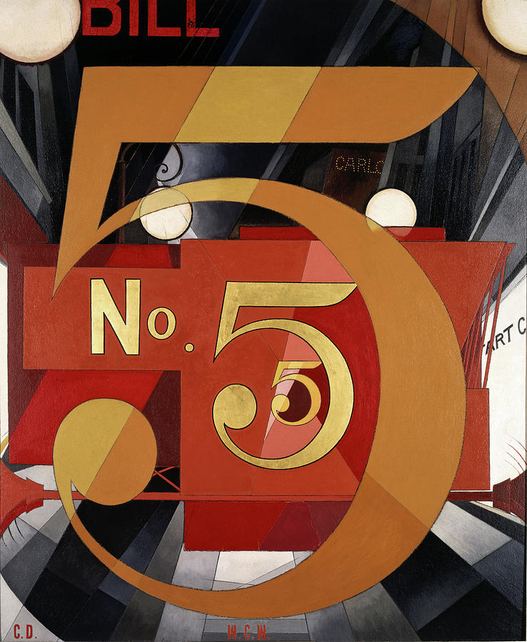 I Saw the Figure 5 in Gold  #8 Painting by Charles Demuth