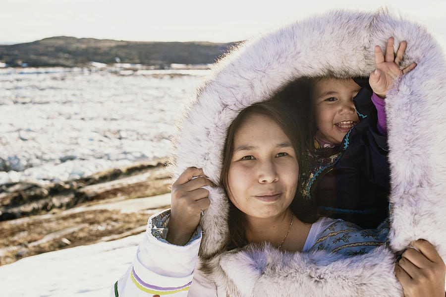 Inuit Mother and Daughter on Baffin Island, Nunavut, Canada. #8 Photograph by RyersonClark