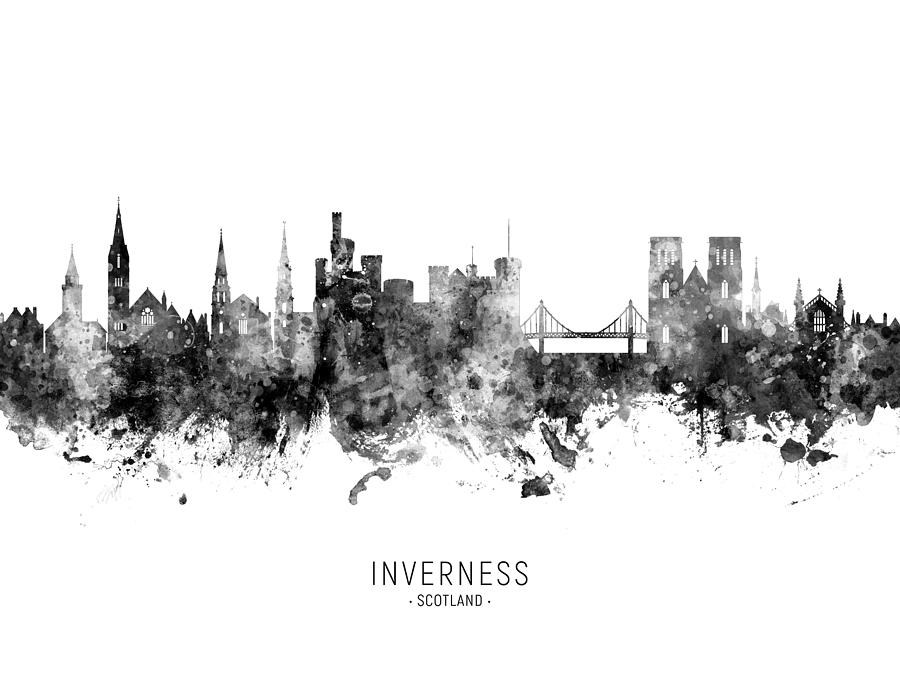 Inverness Scotland Skyline #8 Digital Art by Michael Tompsett