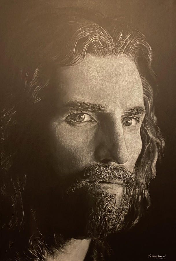 Charcoal Drawing - Jesus #8 by Ust Art