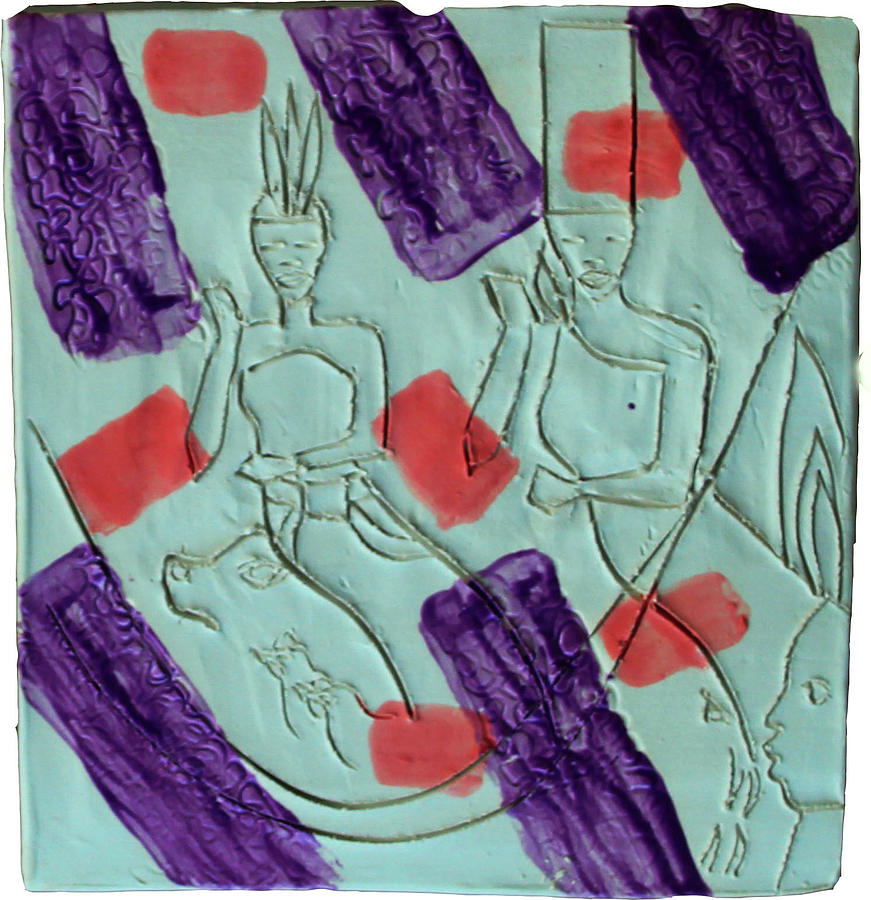 Kintu and Nambi Journey To Earth #8 Ceramic Art by Gloria Ssali