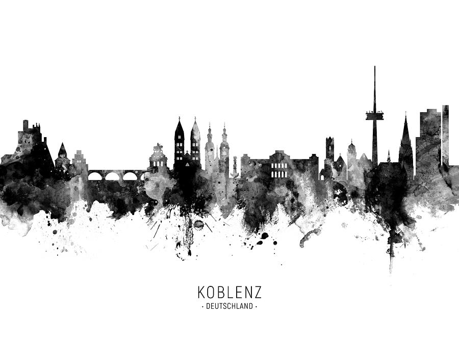 Koblenz Germany Skyline #8 Digital Art by Michael Tompsett