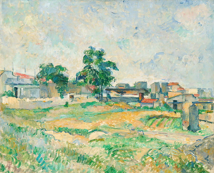 Paul Cezanne Painting -  Landscape near Paris #8 by Paul Cezanne