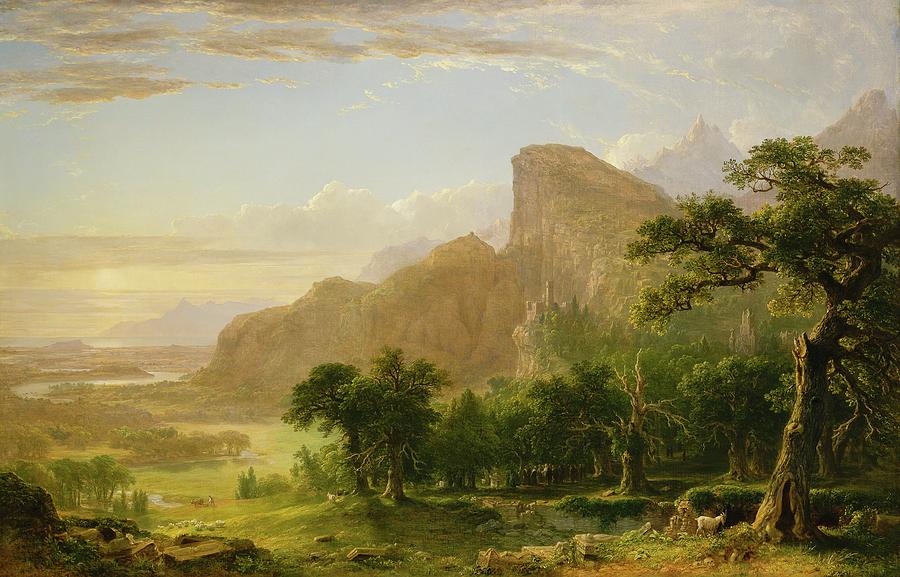 Landscape Scene from Thanatopsis #8 Painting by Asher Brown Durand Landscape Scene from Thanatopsis #8 Painting by Asher Brown Durand