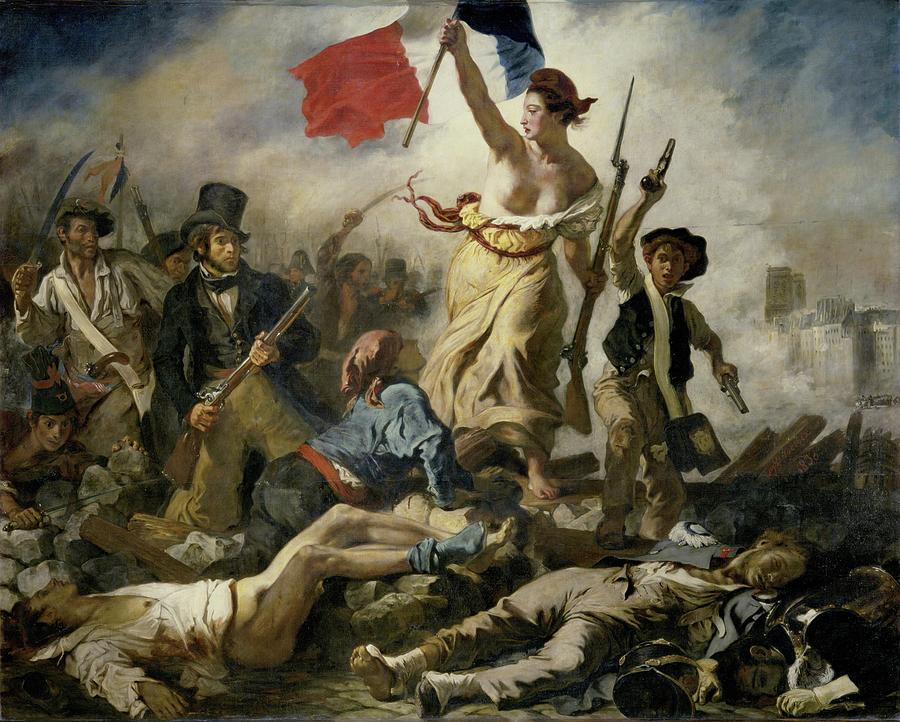 Impressionism Digital Art - Liberty Leading the People #8 by Eugene Delacroix