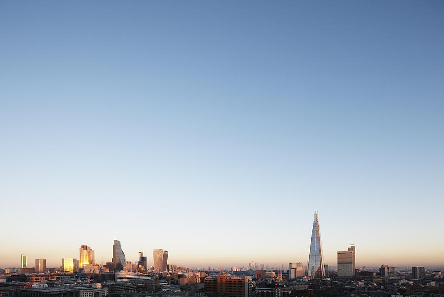 London city skyline at sunset #8 Photograph by Gary Yeowell