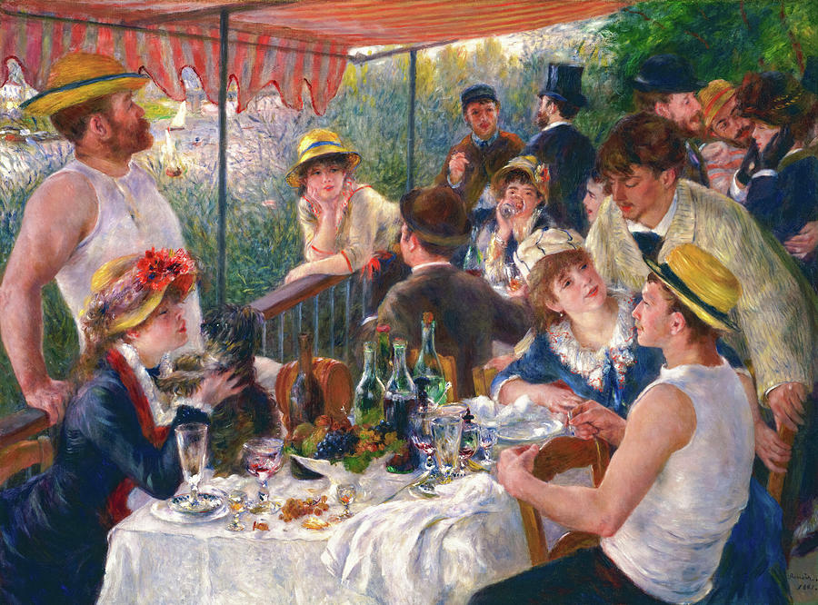 Gustave Caillebotte Painting - Luncheon of the Boating Party #8 by Pierre-Auguste Renoir