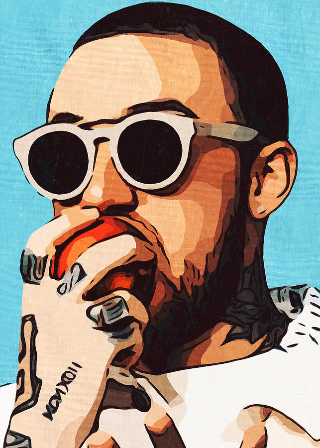 Mac Miller Artwork Painting by Taoteching Art