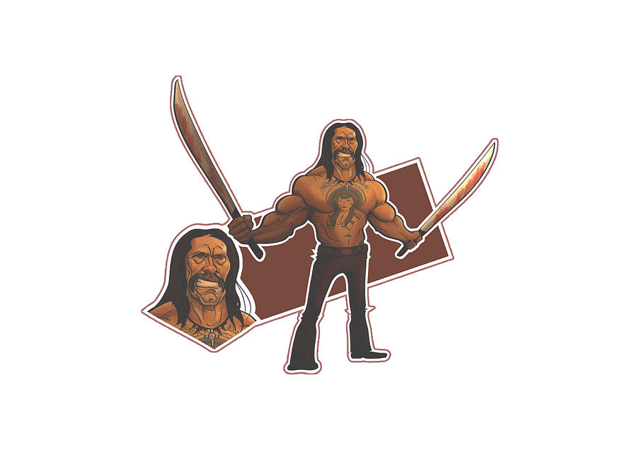 Machete kills danny trejo Digital Art by Boga Taren Fine Art America