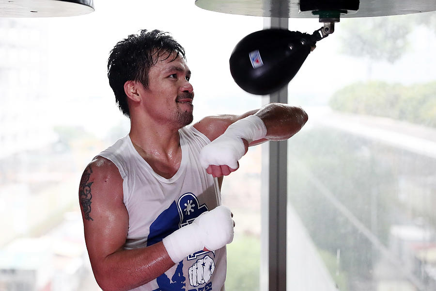 Manny Pacquiao Prepares For Fight Against Jeff Horn Photograph by Chris Hyde