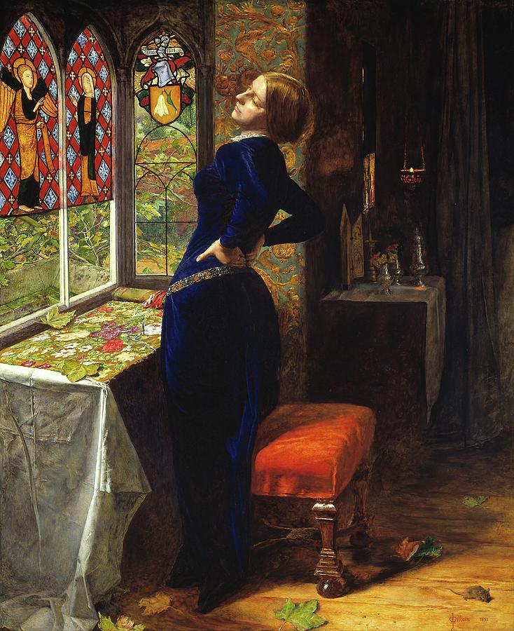 Fall Painting - Mariana #8 by John Everett Millais