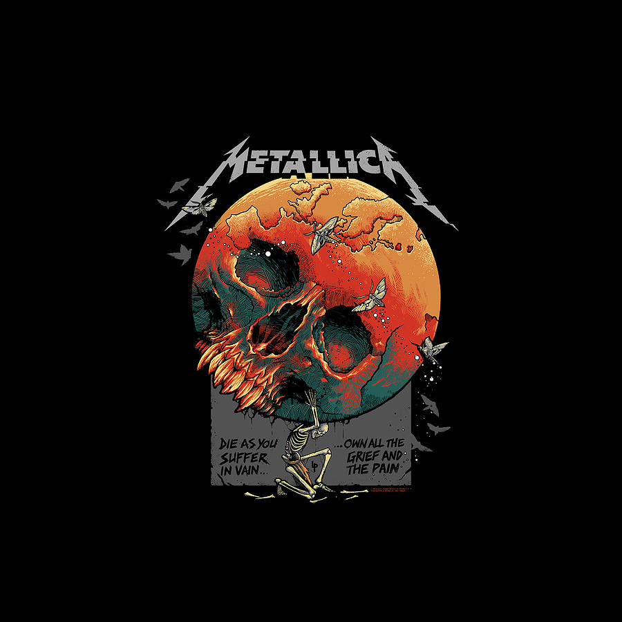 Metallica Music Band Rock Legend Design Digital Art by Greens Shop ...