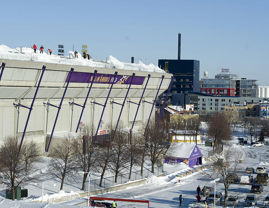Metrodome Roof Collapses Under Heavy Snow #8 Photograph by Tom Dahlin