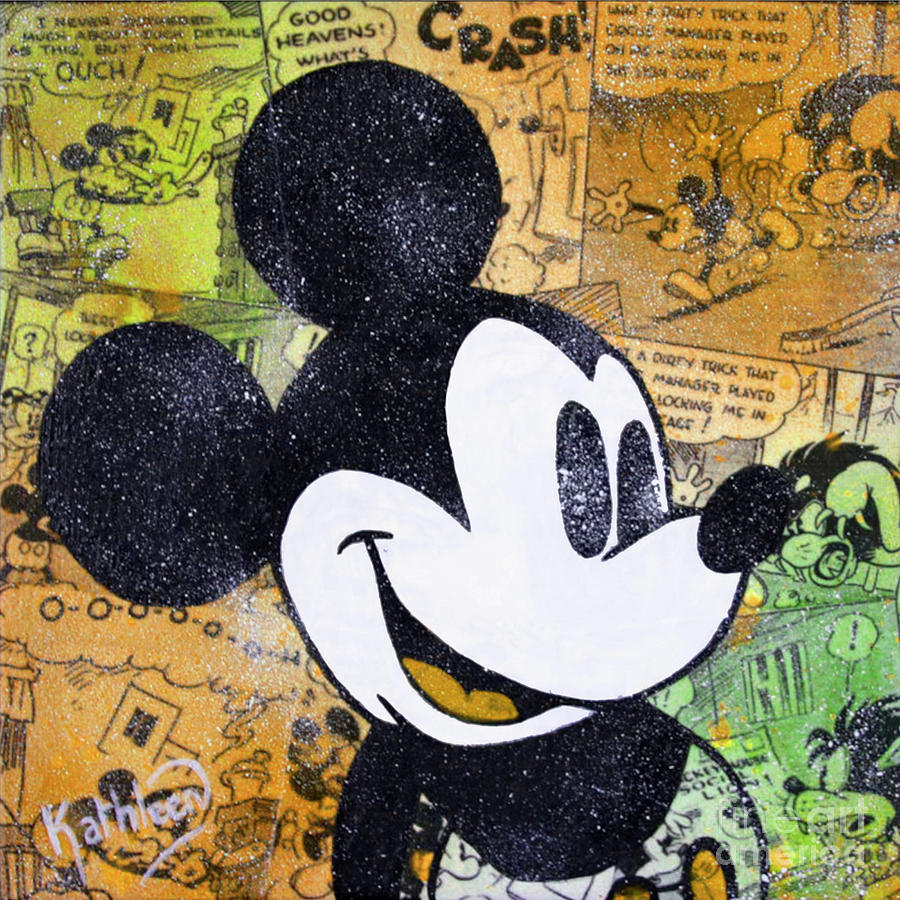 Mickey Mouse - Comic #8 Painting by Kathleen Artist PRO