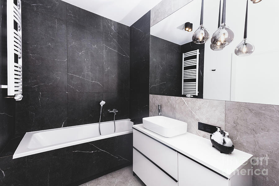 Modern new luxury bathroom. Interior design Photograph by Michal ...