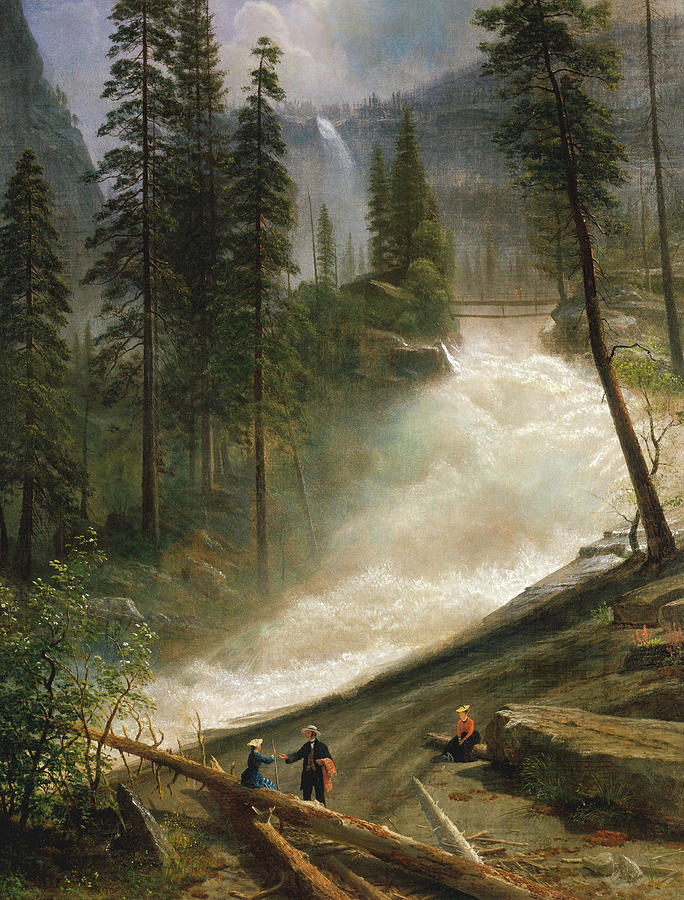 Yosemite National Park Painting - Nevada Falls, Yosemite #8 by Albert Bierstadt