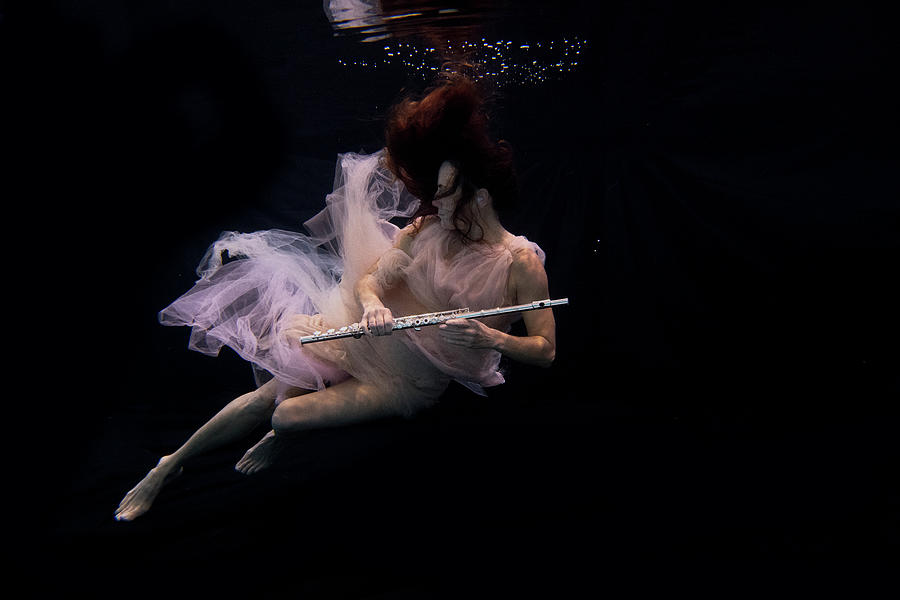 Nina underwater for the Hydroflute project #8 Photograph by Dan Friend