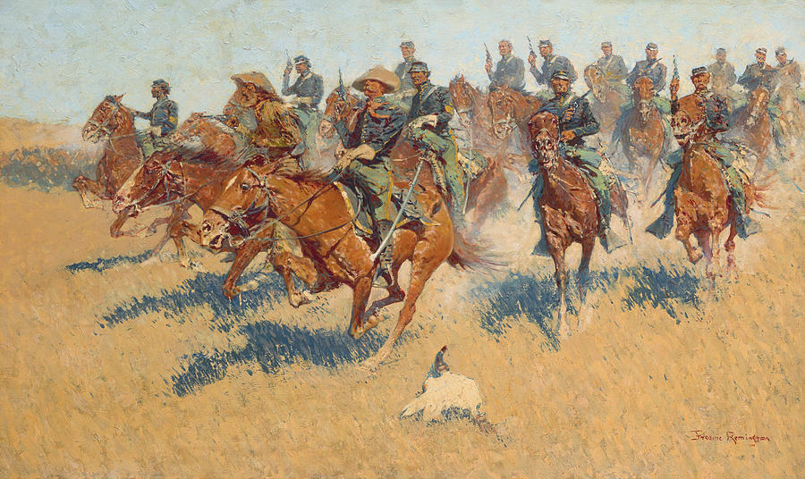 Frederic Remington Painting - On the Southern Plains by Frederic Remington by Mango Art