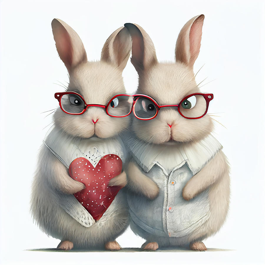 Peter Rabbit Mixed Media - Peter Rabbit Valentine #8 by Stephen Smith Galleries