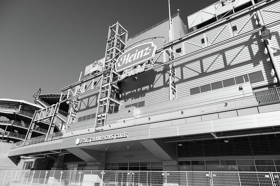 Pittsburgh Steelers Heinz Field in Pittsburgh Pennsylvania in black and white #8 Photograph by Eldon McGraw