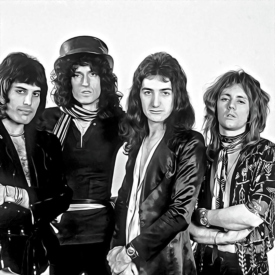 Queen Band Digital Art by Queso Espinosa