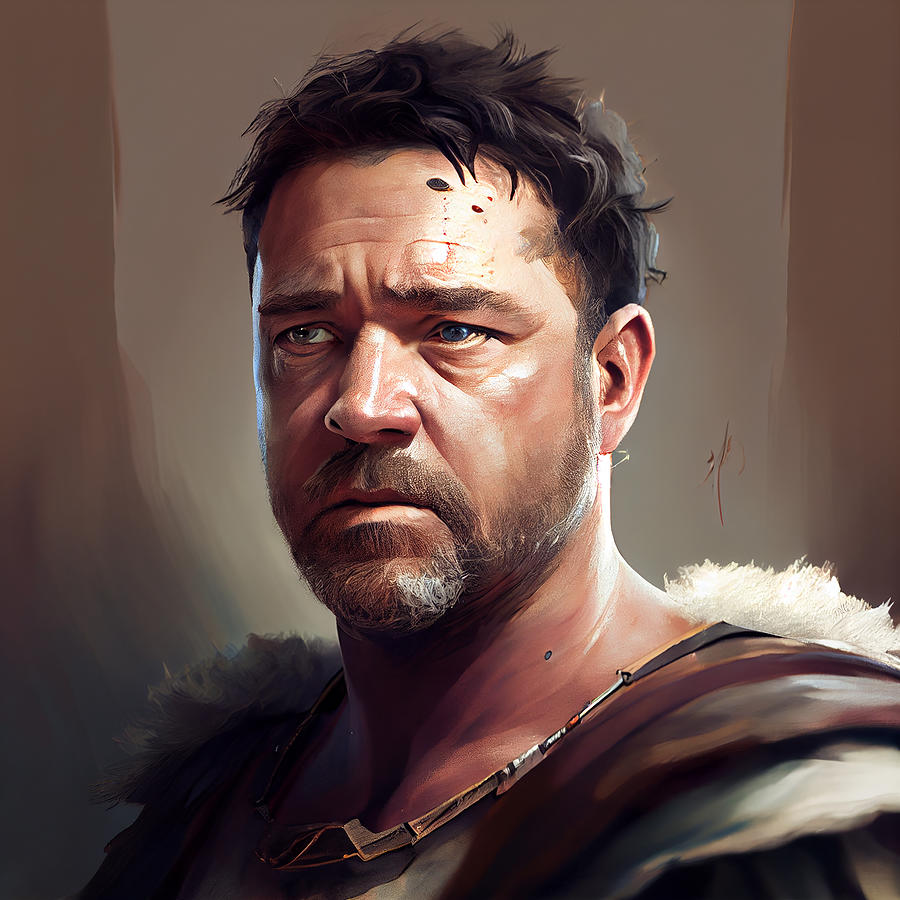 Russell Crowe Gladiator Mixed Media by Stephen Smith Galleries - Fine ...