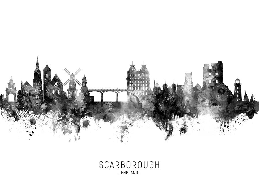 Scarborough England Skyline #8 Digital Art by Michael Tompsett