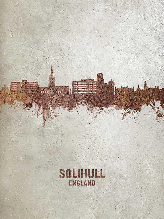 Solihull England Skyline #8 Digital Art by Michael Tompsett