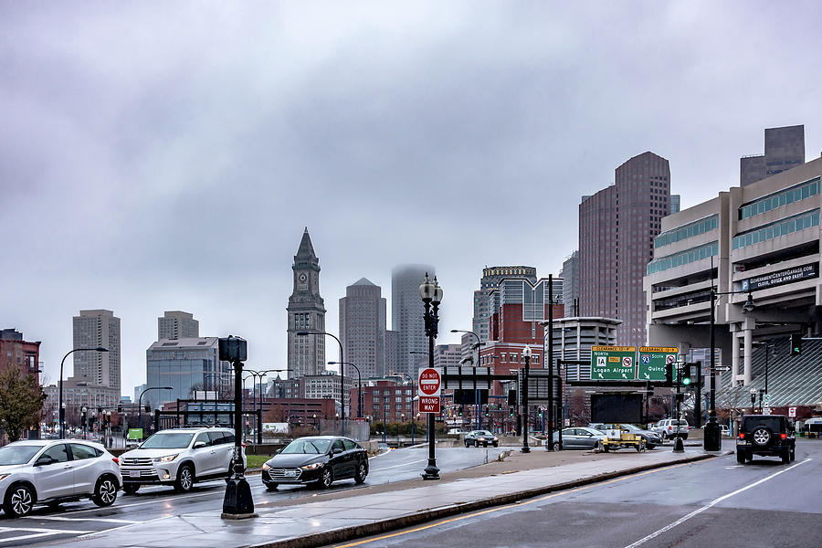 Street Scenes On Rainy Day In Boston Massachusetts #8 Photograph by Alex Grichenko