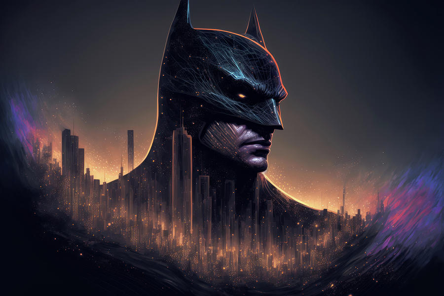 Stunning psychedelic Batman creative concept art Photograph by Matthew ...