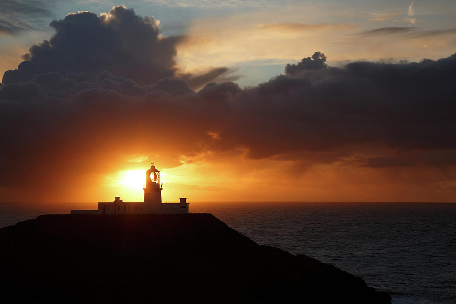 Sunset at Strumble Head Lighthouse #8 Photograph by Ian Middleton