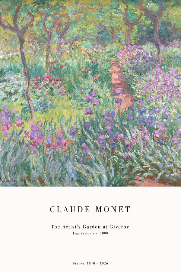 The Artists Garden in Giverny Painting by Claude Monet - Pixels