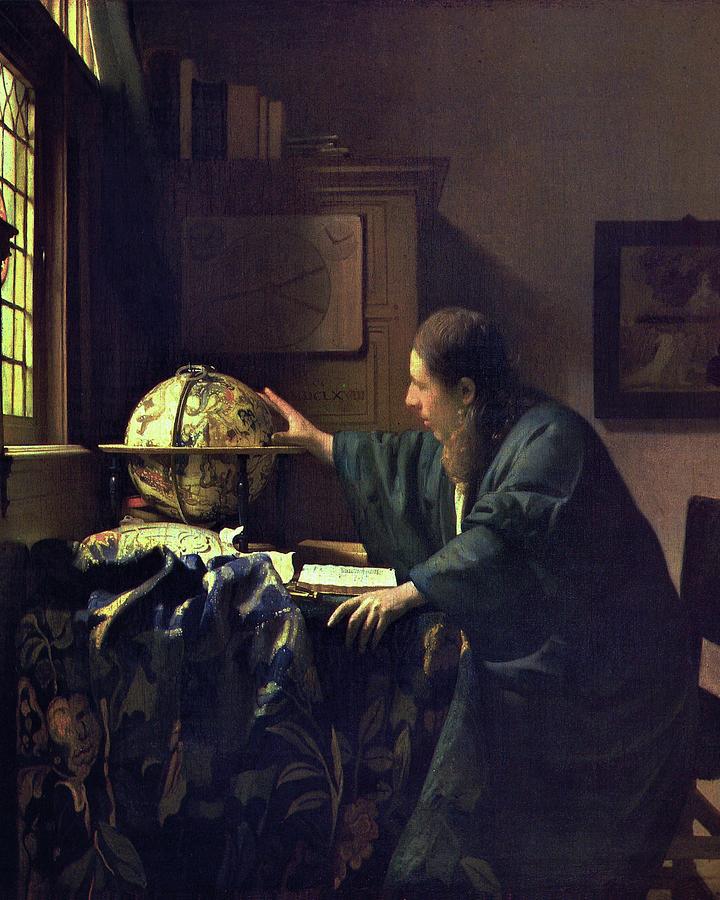 The Astronomer Painting by Johannes Vermeer