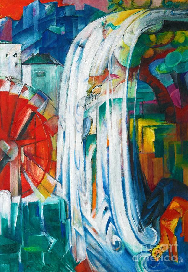 Franz Marc Painting - The Bewitched Mill #8 by Franz Marc