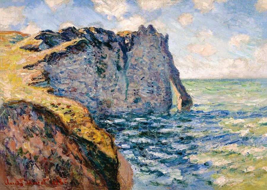 The Cliff of Aval, Etretat #8 Painting by Claude Monet